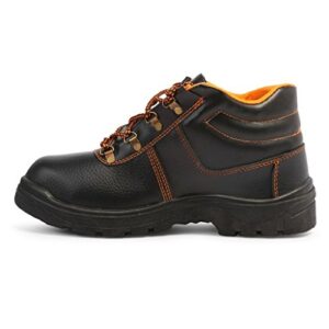 NEOSAFE Spark A5005 PU Leather Labour Safety Shoes, Black